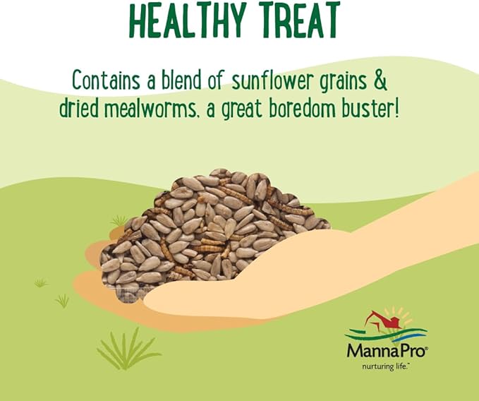 Manna Pro Farmhouse Favorites – Coop Cakes for Poultry – Mixed Flock Poultry Treat – Chicken Treat Cake – Made with Sunflower & Mealworms – 3 Cakes