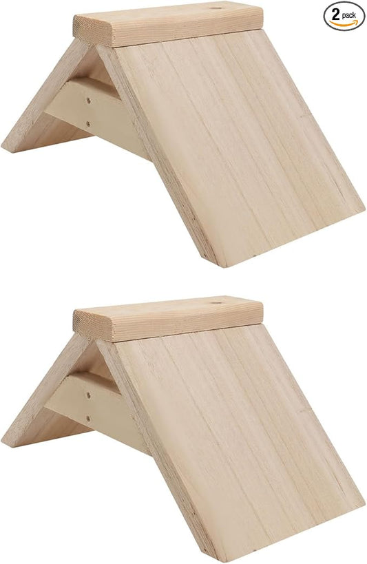 POPETPOP Dove Rest Stand : 2Pcs Wooden Pigeon Perch Bird Perch Stand for Pigeons Doves Parrots - Easy to Install, 8.65X4.72X4.72in