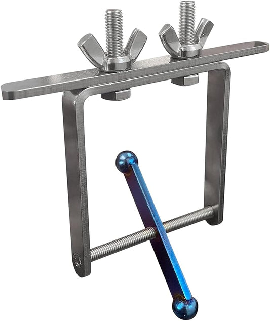 Bird Toys for Large Birds (Blue Spinner) Stainless Steel Bird Toy with Traveling Spinner | Macaw Toys | Durable Puzzle Enrichment Toy for Medium to Large Birds Cockatoos Parrot | Bird Cage Accessories