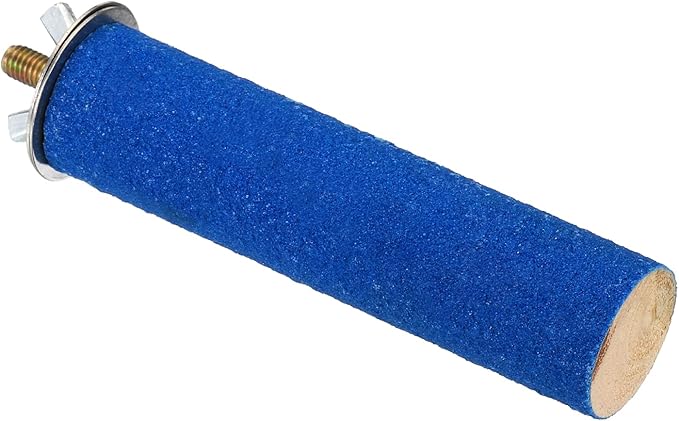 PATIKIL 1x4 Bird Paw Grinding Stick, Bird Wood Perch Stand Cage Accessory for Small Bird Parrot Lovebird Parakeet Cockatiel, Blue