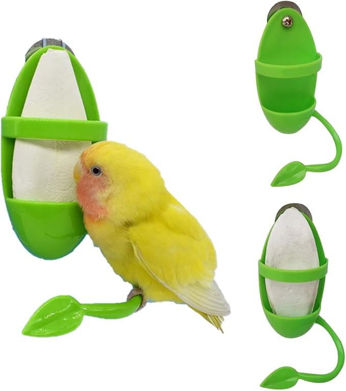 Finches Conure Cockatiel Pet with Standing Rack Plastic Fruit Vegetable Holder,Bird Supplies Food Container, Parrot Feeder