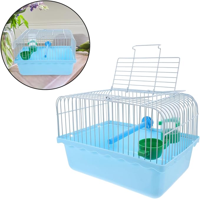 BESPORTBLE Portable Bird Carrier Food Box Water Dispenser Lightweight Travel Cage for Birds Parrots Lovebirds for Outdoor Use and Comfortable Transport