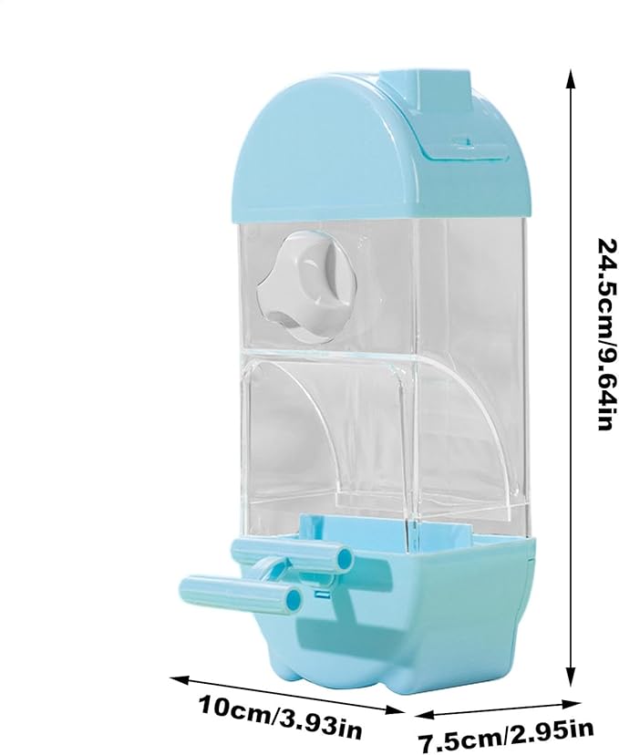Automatic Bird Feeder - Parrot Automatic Feeder | Parrot Water Dispenser | Clear Bird Feeder Smart House Shaped Parakeet Feeder | Large Capacity Anti Spill Food Container Drinker Cage for Cockatiel