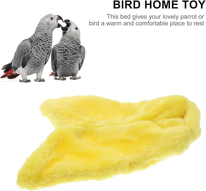 balacoo Bird Blanket Nest Hanging Hammock Bed for Parrot Cage 11.02X7.87In Soft Fleece Snuggle Hut Cozy Warm Bird Bed for Parakeet Cockatiel Pigeon