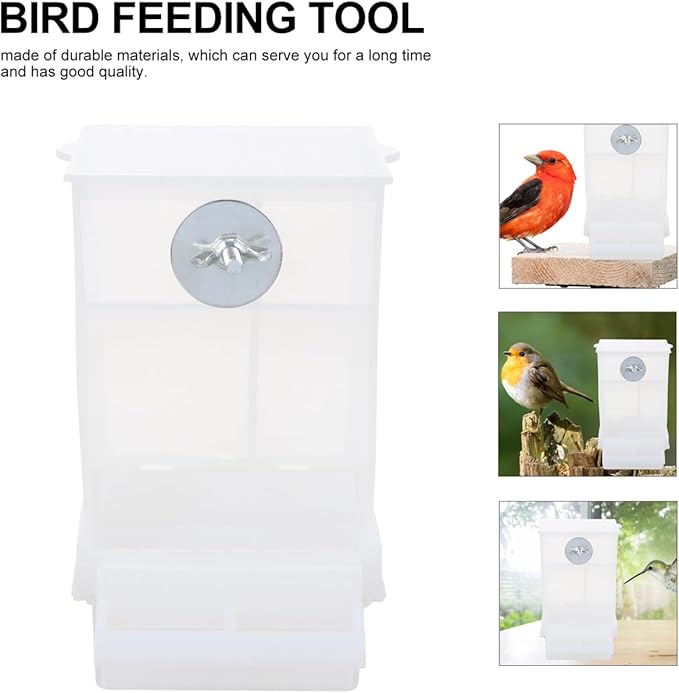 IMIKEYA 2pcs Automatic No Mess Bird Feeder for Cage - Easy Clean Parakeet Container - Ideal for Parrots Cockatiels and Finches Bird Feeding