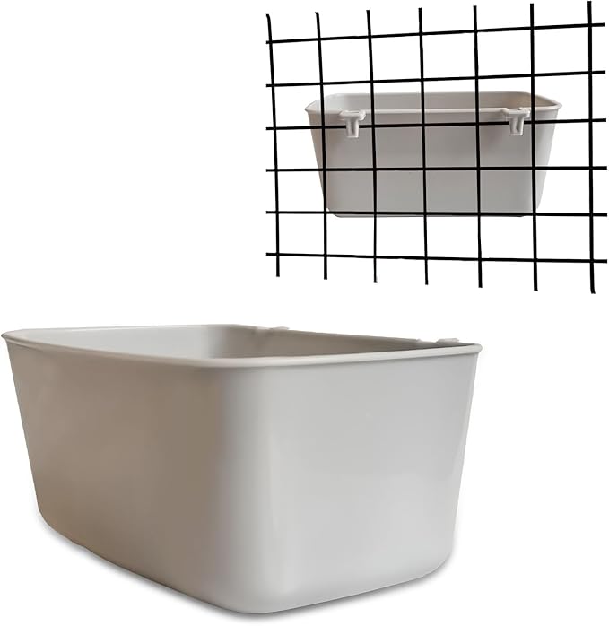 6 Pack Feeder Waterer Chicken 21 oz Food Water Cage Cups Puppy Cat Rabbit Hanging Feeding Dish Coop Bowl Watering Container Treats Drinker for Pigeon Bird Bath Basin Hamster Bed