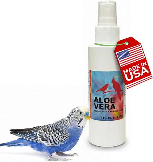 Morning Bird Aloe Vera Spray 4 Fl Oz – Natural Topical Spray for All Birds – Soothes Dry Skin & Supports Healthy Skin – Easy-to-Use Spray Bottle for Gentle Hydration & Skin Relief