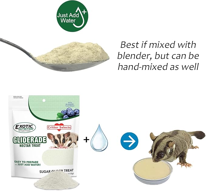 Exotic Nutrition Gliderade Nectar (8 oz.) - Vitamin-Enriched Healthy Nectar Supplement - Powdered Mix - Provides Necessary Carbohydrates for Sugar Gliders