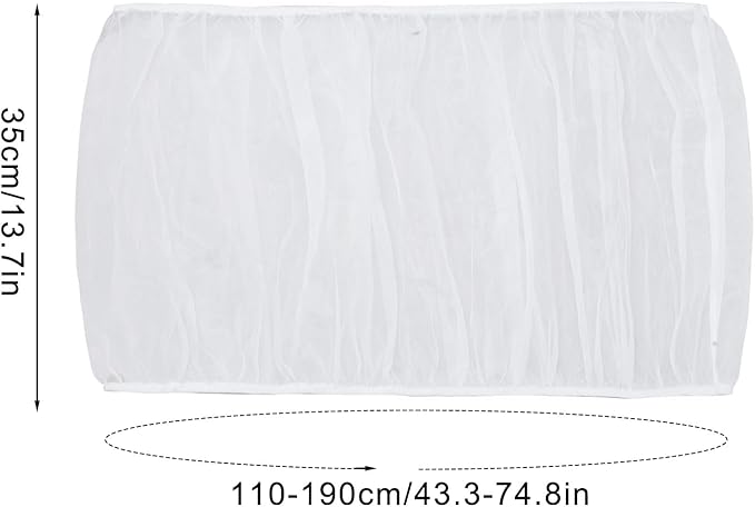 Fengek 2 Pcs Adjustable Bird Cage Cover & Seed Catcher Net - Stretchy Bird Cage Accessories for Night Cover & Seed Guard (White, XL)