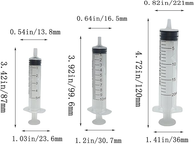 8Pcs Pet Bird Parrot Milk Feeding Syringe Set, Bird Hand Feeding Syringe with Soft Feeding Tubes for Feeding Pets(5ml+10ml+20ml)