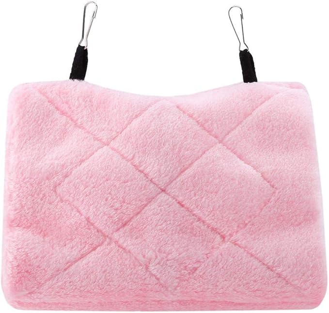 Peony Parrot Hammock Bird Nest Warm Soft Plush Hammock Hanging Cage Tent for Birds Parrot Winter Warm Bed Pet Toy Pouch Cotton Bed (M-)