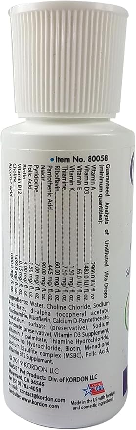OASIS #80058 Vita Drops for Big Birds, 2 oz.
