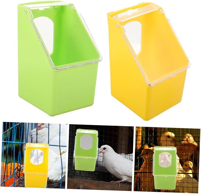 Yardwe 4pcs Pigeon Feeder Hanging Cage Bird Feeder Capacity Material for Pigeons and Pet Birds Easy to Install Each