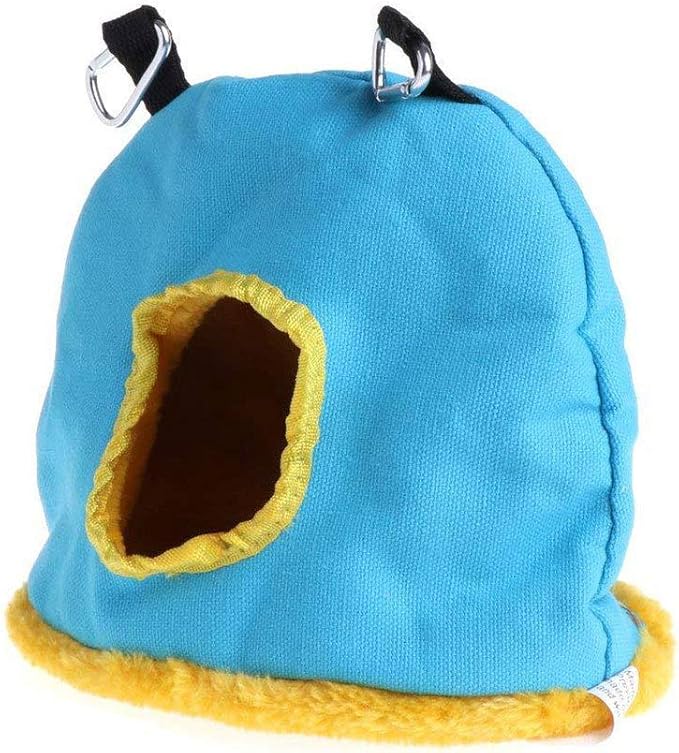 Litewoo Bird Hammock Nest Plush Warm Hanging Tent Pet Parrot Swing Bed Cave Cage for Parakeet Canary Cockatiel Lovebird Hamster Random Color (Medium)