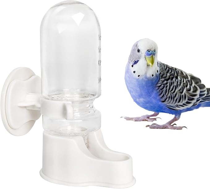 Automatic Pet Bird Water Feeder, Bird Water Dispenser for Cage, Bird Cage Suspended Automatic Water Dispenser, Bird Feeders for Parakeet Budgie Cockatiel Lovebirds Canary Finch (70ml)