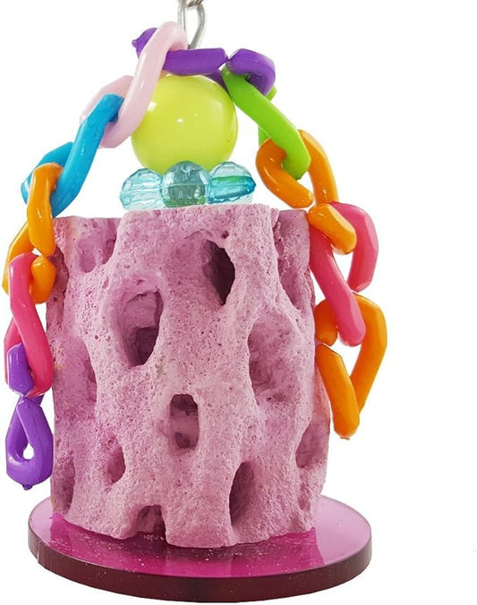 Wontee Bird Calcium Teeth Grinding Chew Treats Toy for Parrot Parakeet Cockatiel Conure Gerbil Rat Mouse Guinea Pig Chinchilla