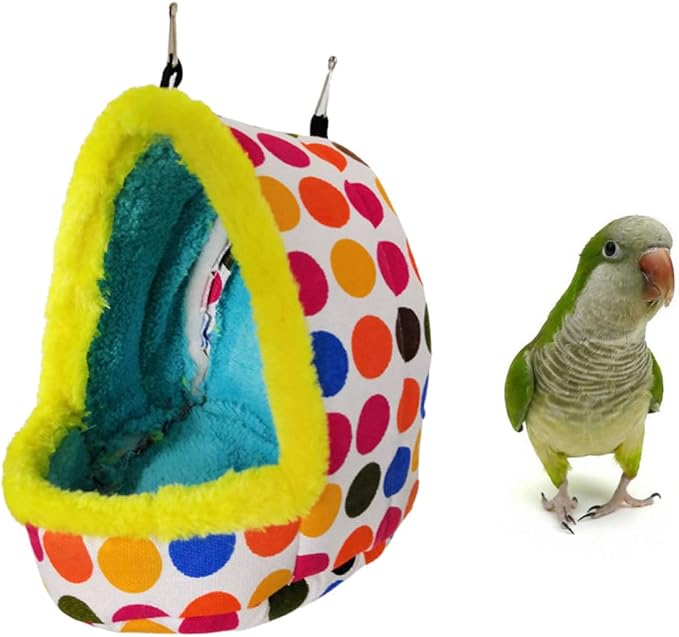 MERRYHAPY Plush Parrot Nest Bird Nest Pet Bird Bed Hammock Bird Cage Parrot Habitat Cave Hanging Tent Sleeping Pad for Parrot Nest Parrot House Birdcage The Bird Box Accessories Toy