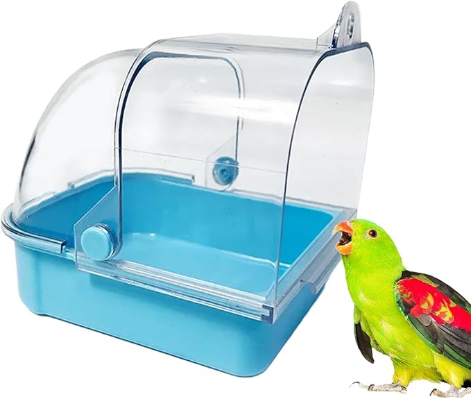Bird Shower Room Birdcages External Screw Bath Room Parrot Bathtub Birdcages Clear Bathing Tub Budgies Cage Decors