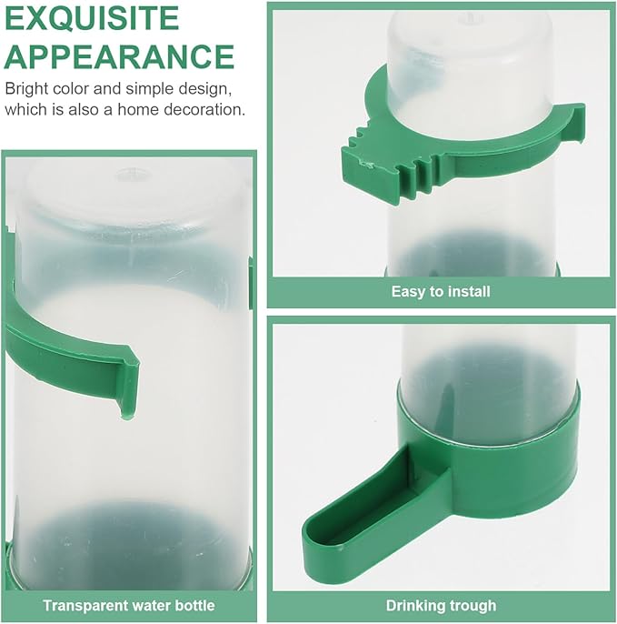 HANABASS 40pcs Automatic Bird Water Feeder Pigeon Water Dispenser for Easy Drinking Convenient Cage Accessory for Quails and Parrots Capacity Bowls