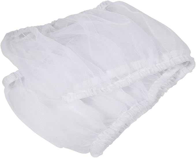 Keenso Bird Cage Cover, Universal Mesh Netting, Adjustable 33-212cm, White