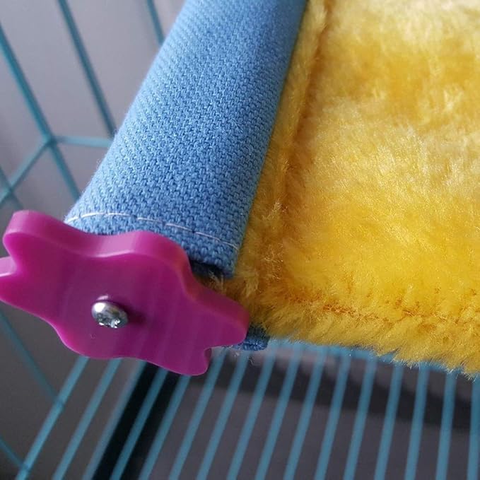 Bird Nest Bed Hammock Toy Hamster Warm Comfortable Hanging House Perch Stand for Parrot Parakeet Cockatiel African Grey Cockatoo Lovebird Conure Finch Chinchilla Rat Gerbil Cage Accessories (S)