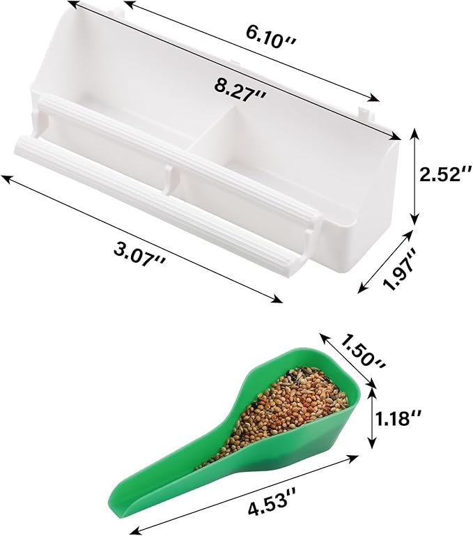 IBWell 4 Pack Bird Feeder for Cage Bird Food Bowl Parakeet Feeder Bird Water Parrot Feeder