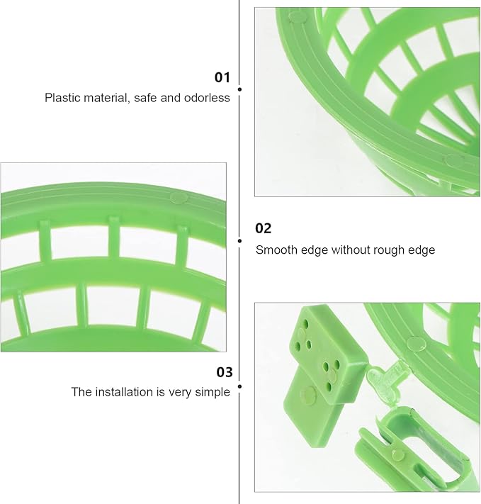 Mipcase Home or Pet Bird's Store Use Easy Install Bird Nest Basin Durable Plastic for Pigeon Nesting Material