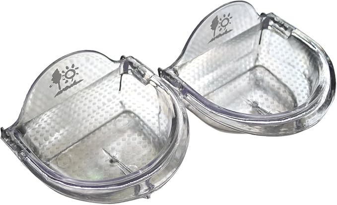 Bird Cage Seed Feeder Cup (L) Shallow Style Set of 2 for Lovebird, Cockatiel