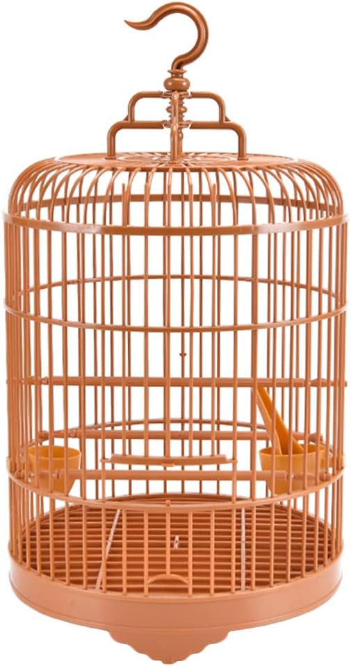 POPETPOP 1set Round Plastic Bird Cage for Parrots Cockatiels Lovebirds Easy Spacious Design for Pet Birds and Decorative Cage