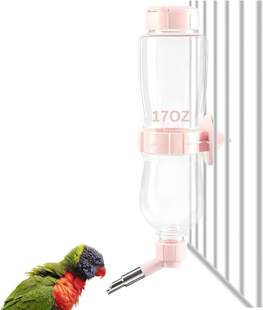 La La Pet®Bird Water Dispenser for Cage Detachable Bird Automatic Refilling Waterer Drinking Supplies for Parrot Parakeet Cockatiel Conure Large