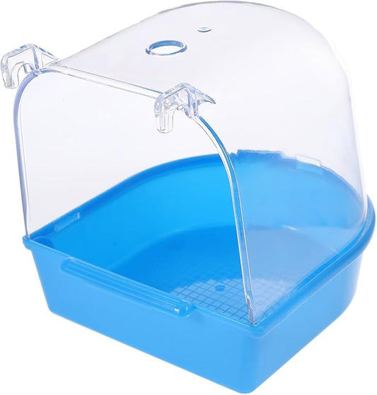 HANABASS Creative Parrot Bath Box Small Bird Shower Container for Bird Cage Accessories Material Safe and Practical Design