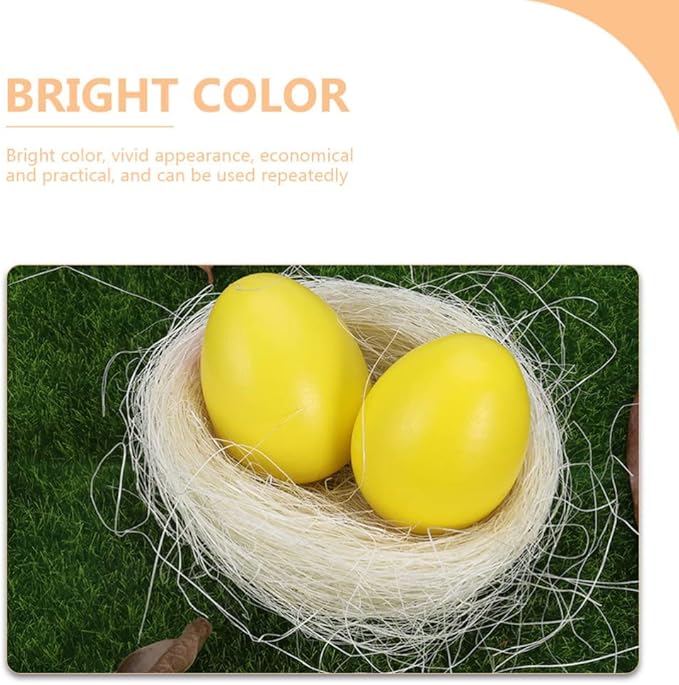 Hemoton 20Pcs Artificial Bird Nest, Natural Rattan Birds Nest Crafts, Easter Bird Nest Decorating Kit for Crafts, Easter, Party, Wedding, Patio (Hemp Thread Color)