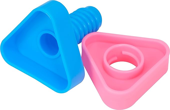 Bonka Bird Toys 3505 Pk6 Huge Nuts and Bolts Colorful Enticing Large Screw Interactive Foot Beak Throw Parrot Cockatoo Amazon African Grey Macaw Hyacinth