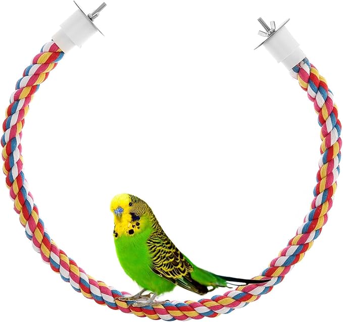 Bird Rope Perches,Parrot Toys 36 inches Rope Bungee Bird Toy (36 inches)[1 Pack]