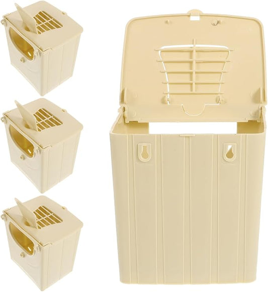 Ipetboom 4Pcs Bird Nest Breeding Box, Nesting Boxes Bird Parakeet Nest Parrot Finch Nest Breeding Parakeet Nesting Nest House for Supplies, 5.11x3.93inches