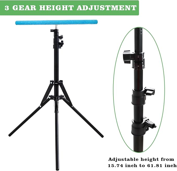 Wooden Bird Perch Stand with a Height Adjustable Tripod, Bird Training Accessories for Indoor or Outdoor, Birds Stand for African Grey, Budgies, Cockatiels, Lovebirds, Conures, Small to Medium Birds