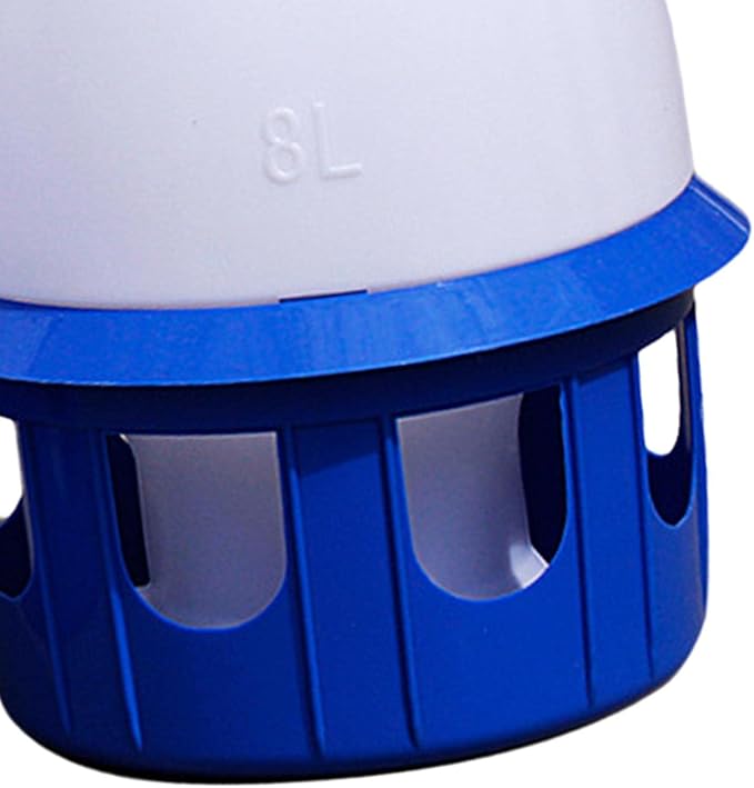 Gralara Large Capacity Pigeon Waterer Drinker with Handle Outdoor Hanging Cage Accessories Automatic Bird Water Dispenser for Canary, Parakeet, Dove, 8L D 22cm H 38CM