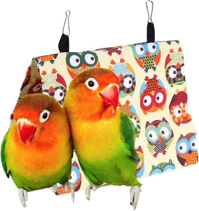 POPETPOP Bird Bed for Cage : Bird Nest Hanging Hammock Snuggle Hut Parakeet Nest Tent for Parrots Parakeet Cockatiels