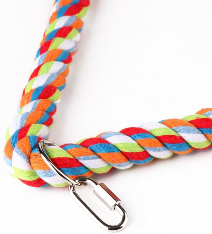 KinTor Medium Triangle Rope Swing Bird Toy Parrot Cage Toys Cages Conure African Grey