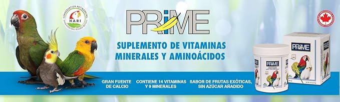 Hari Hagen Prime Parrot Vitamin, Mineral and Amino Acid Supplement for Seed Eating Birds, 1.1 oz