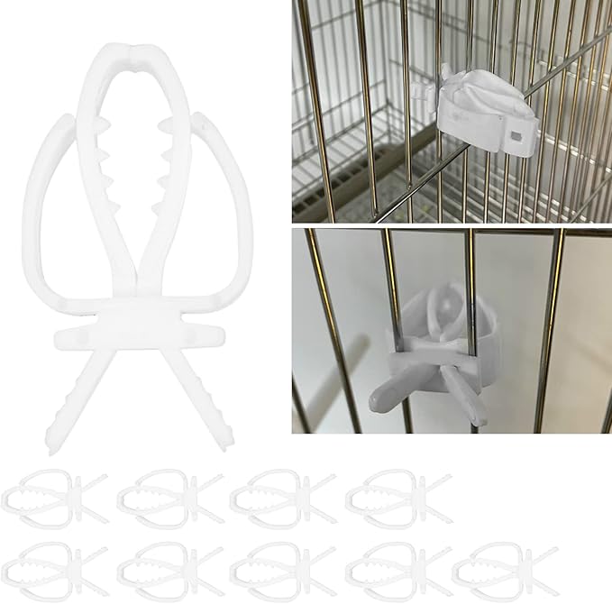 10Pcs Bird Food Holders Vegetables Fruit Clip Holders Plastic Parrot Cage Seed Feeder Food Holder for Pet Parrot Cage Accessories