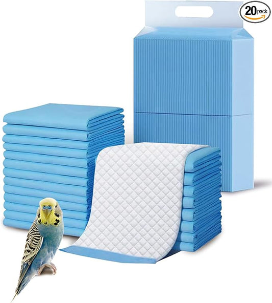 Disposable Bird Cage Liner Birds Cage Liners Super Absorbent Birdcage Liners Parakeet Cage Training Accessories with Quick-Dry Surface for Cockatiels Canaries Parrots