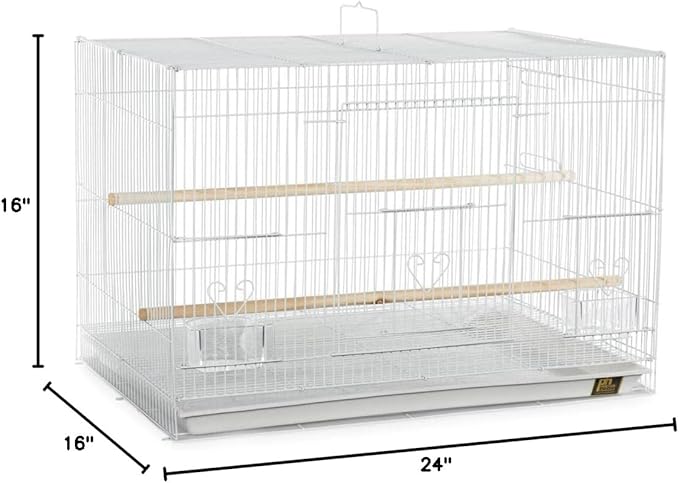 Prevue Pet Products BPVF061 Parakeet Flight Cage, 24-Inch, White/Black