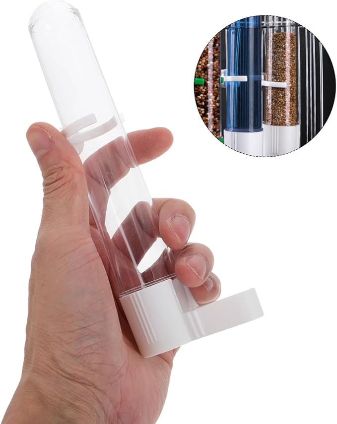 Bird Water Dispenser for Parrots 2.20 Oz Portable Feeding Cup Hollow Design Easy to Clean Removable Small Bird Feeder for Hamsters Rabbits and Small Animals