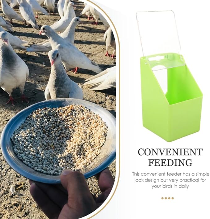 Toddmomy 4pcs Hanging Cage Bird Feeder Multi-Functional Pigeon Feeders Capacity for Birds Material Easy to Install