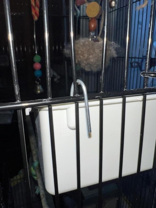 Pet Bird Cage Hanging Cups Food Water Feeders Large 8 oz Hamster Pigeon Quail Chicken Set of 4