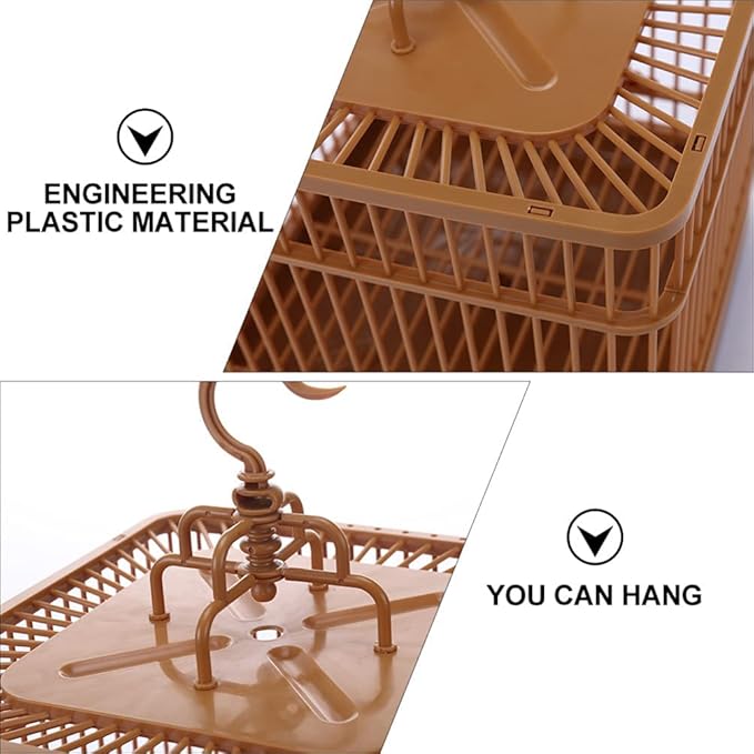 STOBOK 1Pc Hanging Bird Cage, 23x23x32cm Hanging Bird House Bird Travel Carrier for Budgie Lovebird Parrot Parakeet