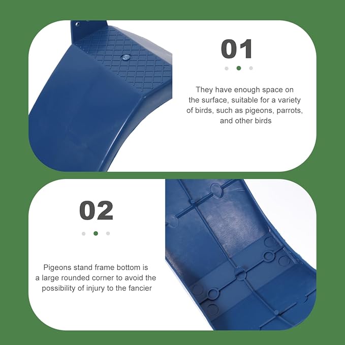 POPETPOP Plastic Pigeon Perches Set of 30 with Screw Positioning Holes Rounded Corners 7.87 Inch Dove Rest Stands Birdcage Accessories for Pigeons Parrots and Other Birds