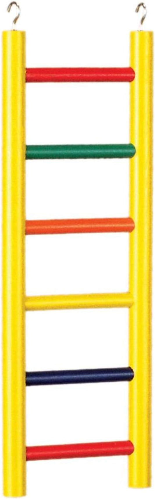 Prevue Pet Products 6-Rung Wood Bird Ladder - Accessories for Small, Medium, and Large Birds, Hanging Birdcage Toy for Climbing, Foot Exercise, Beak Use, Mental Enrichment, and Interactive Play