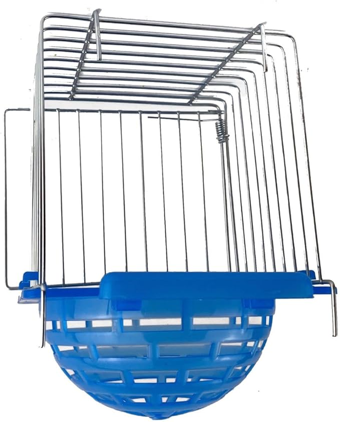 Bird Nest for Outside The Cage – Durable Stainless Steel Frame, Easy Installation, Stable Plastic Base, Nest Box Ideal for Finches, Canaries & Small Birds